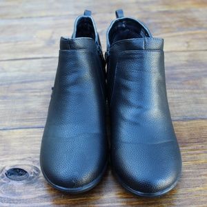 Black Leather Ankle Boot